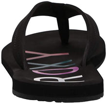 Load image into Gallery viewer, Roxy Women's Vista Logo Sandal Flip Flop, Black 20, 9 M US