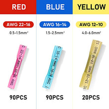 Load image into Gallery viewer, TICONN 200PCS Heat Shrink Butt Connectors Kit, Insulated Waterproof Electrical Marine Automotive Wire Crimp Terminals, Butt Splice (3 Colors / 3 Sizes)