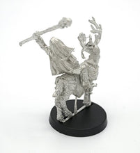 Load image into Gallery viewer, Stonehaven Elf Wizard Mounted on Stag Miniature Figure (for 28mm Scale Table Top War Games) - Made in USA
