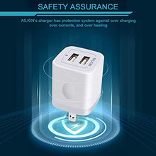 Load image into Gallery viewer, USB Plug, Wall Charger, AILKIN 2.1A Power Wall Home Fast Charging Staion Base Box Cube Block Outlet Brick Replacement for iPhone Cell Phone, Samsung Charger Box, LG and More USB Charge Dock