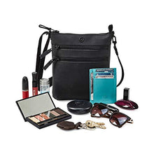 Load image into Gallery viewer, COCHOA Small Triple Zip Real Leather Women's Crossbody- Premium Vintage Crossover Shoulder Sling Bag