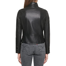 Load image into Gallery viewer, Levi's Women's Faux Leather Motocross Racer Jacket (Standard and Plus), Scallop Shell Latch Collar, X-Small