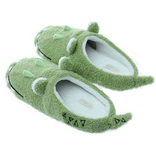 Load image into Gallery viewer, Millffy Cute Crocodile Plush Slippers Japanese Girl Plush sea Animal Soft Bottom Indoor Home Flat Floor Shoes (5-6 Women/3-4 Men, Crocodile)