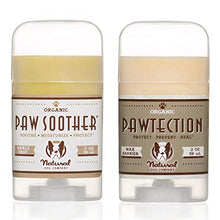 Load image into Gallery viewer, Natural Dog Company PAWDICURE Bundle, Paw Soother + PawTection Dog Paw Balms, Protect and Heal Dry, Cracked Dog Paw Pads, Organic, All Natural Ingredients, 2oz Sticks