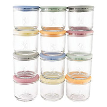 Load image into Gallery viewer, Elk and Friends 5oz Borosilicate Glass Baby Food Storage Jars with Silicone Lid | Available in 12 or 6 Set | Strong Glass | Storage Containers | Microwave, Oven & Dishwasher Safe | Infant and Babies