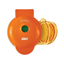 Load image into Gallery viewer, Dash DMWP001OR Machine for Individual, Paninis, Hash Browns, other Mini waffle maker, 4 inch, Orange pumpkin