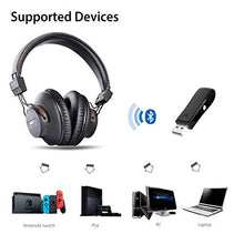 Load image into Gallery viewer, Avantree DG59M & HS102 - Wireless Gaming Headphones Set w/Detachable Boom Mic and Bluetooth USB Audio Dongle & Silicone Headphone Stand Hanger with Cable Holder