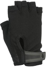 Load image into Gallery viewer, Harbinger Power Non-Wristwrap Weightlifting Gloves with StretchBack Mesh and Leather Palm (Pair), Black, Large, Large (Fits 8 - 8.5 Inches)
