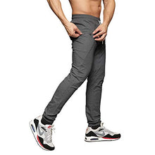 Load image into Gallery viewer, MAIKANONG Mens Slim Fit Joggers Tapered Sweatpants for Gym Running Athletic Dark Grey