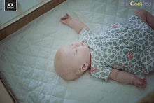 Load image into Gallery viewer, Little One's Pad Pack N Play Crib Mattress Cover - 27" X 39" - Fits Most Baby Portable Cribs, Play Yards and Foldable Mattresses - Waterproof, Dryer Safe - Comfy and Soft Fitted Crib Protector
