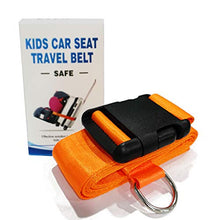 Load image into Gallery viewer, Car Seat Travel Belt to Suitcase,Car Seat Travel Strap to Convert Kid Car Seat and Carry-on Luggage to Airport Car Seat Stroller Carrier,Safe Travel Solution for Transport Car Seat (Orange)