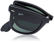 Load image into Gallery viewer, Ray-Ban RB4105 Folding Wayfarer Sunglasses, Matte Black/Green, 50 mm