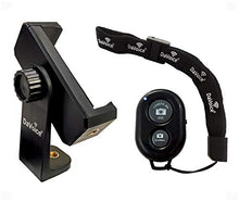 Load image into Gallery viewer, DaVoice Phone Tripod Adapter Mount with Remote, 360 Rotating Holder, Compatible with iPhone Smartphone Camera Stand, Universal Cell Phone Attachment Clip Clamp