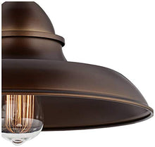 Load image into Gallery viewer, Bowdon Rustic Farmhouse Swing Arm Wall Lamp Industrial Bronze Plug-in Light Fixture Barn Style for Bedroom Bedside Living Room Reading - Franklin Iron Works