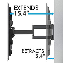 Load image into Gallery viewer, MOUNTUP Full Motion TV Wall Mount Bracket for 42-70 Inch Flat Screen/Curved TVs, Wall Mount TV Bracket - Articulating Arms with Smooth Extension, Swivel, Tilt, Max VESA 600x400mm and 100LBS, MU0012