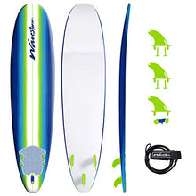 Load image into Gallery viewer, Wavestorm 8ft Classic Longboard Surfboard (Blue Green) (AZ21-WSSF800-SGN-1PK)