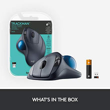 Load image into Gallery viewer, Logitech M570 Wireless Trackball Mouse – Ergonomic Design with Sculpted Right-Hand Shape, Compatible with Apple Mac and Microsoft Windows Computers, USB Unifying Receiver, Dark Gray