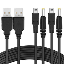 Load image into Gallery viewer, FunTurbo PSP Charger Cable, Playstation Portable Charger PSP Power Cord for Charging Sony PSP 1000 2000 3000 USB Data Cable & Charging Cord 2-in-1 (2 Pack)
