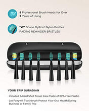 Load image into Gallery viewer, Fairywill Sonic Electric Toothbrush for Adults and Kids, ADA Accepted Whitening Clean, 8 Dupont Brush Heads & Travel Case, Soft Bristles, 5 Modes USB Rechargeable, 2 Mins Smart Timer 40,000 VPM Black