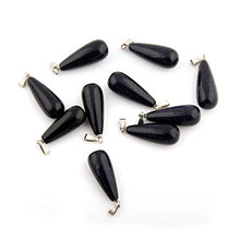 Load image into Gallery viewer, Healing Stone Pendant 24pcs Oval Long Tears Water Drop Chakra Charm Semi-Precious Gemstone Rock Crystal Quartz Stone Pendants for Necklace Jewelry Making