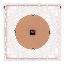 Load image into Gallery viewer, 24" Distressed White Ornate Wood Carved Wall Clock