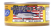 Load image into Gallery viewer, American Tuna MSC Certified Sustainable Pole & Line Caught Albacore Tuna, 6oz Can w/ Sea Salt, Caught & Canned in America, 1 Count.