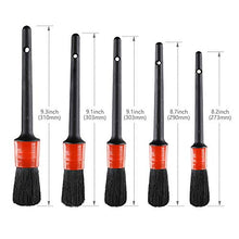 Load image into Gallery viewer, SPTA 9Pcs Wheel & Tire Brush Car Detailing kit, Easy Reach Wheel and Rim Brush, 5pcs Detailing Brushes, Short Handle Cleaning Brush, 1pc Microfiber Cleaning Cloth, Great to Clean Dirty Tires