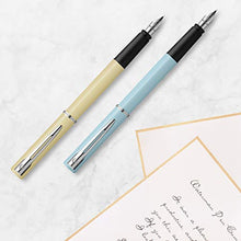 Load image into Gallery viewer, Waterman Graduate Allure Fountain Pen, Blue Lacquer, Fine Nib, Blue Ink, Gift Box