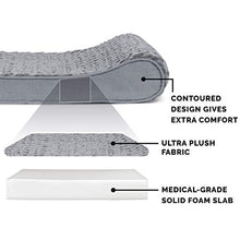 Load image into Gallery viewer, Furhaven Pet Bed for Dogs and Cats - Ultra Plush Luxe Lounger Contour Mattress Supportive Solid Slab Orthopedic Dog Bed, Removable Machine Washable Cover - Gray, Jumbo (X-Large)