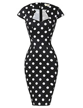 Load image into Gallery viewer, Short Vintage Dresses for Special Occasion Polka Dot Black M CL7597-3