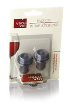 Load image into Gallery viewer, Vacu Vin Wine Saver Vacuum Stoppers Set of 2 – Grey