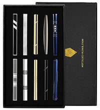 Load image into Gallery viewer, YADOCA Tie Clips Set for Men Regular Classic Tie Bar Clips Pinch Wedding Business Tie Clips with Gift Box