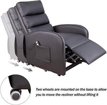 Load image into Gallery viewer, Homall Electric Power Lift Recliner Chair Sofa PU Leather Home Recliner for Elderly Classic Lounge Chair Living Room Chair with Safety Motion Reclining Mechanism (Black)