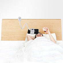 Load image into Gallery viewer, Tryone Gooseneck Phone Holder, Flexible Long Arm Mount Stand Compatible with Smartphones, Max Width 3in, Overall Length 27.5in(White)