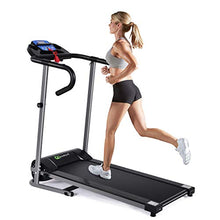Load image into Gallery viewer, Goplus 1100W Electric Folding Treadmill, with LCD Display and Heart Rate Sensor, Compact Running Machine for Home
