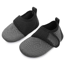 Load image into Gallery viewer, L-RUN Baby Soft Sole Shoes First Walker Barefoot Skin Grey 12-18 Months=EU19-20
