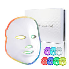 Load image into Gallery viewer, Led Face Mask Light Therapy - 7 Color Photon Blue & Red Light Maintenance Skin Rejuvenation Facial Skin Care Mask, Home Skin Care Mask for Face (white) (white)