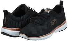 Load image into Gallery viewer, Skechers Flex Appeal 3.0-First Insight Sneaker, Black/Rose Gold, 7.5 M US