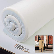 Load image into Gallery viewer, BedStory 3 Inch Memory Foam Mattress Topper, Cooling Gel Infused Toppers for Twin Size Bed, Premium Mattress Pad with Removable Soft Cover, 2-Layer Ventilated Design & High-Density Memory Foam
