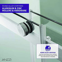 Load image into Gallery viewer, 76 x 48 inch Frameless Shower Door in Brushed Nickel | Stella Water Repellent Glass Shower Door with Seal Strip Parts and Handle | Easy Gilde Rollers Sliding Shower Door | SD-FRLS05901BN