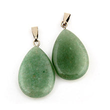 Load image into Gallery viewer, 20pcs Teardrop Water Drop Shape Healing Chakra Charm Beads Crystal Quartz Stone Random Color Pendants for Necklace Jewelry Making