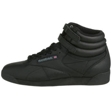 Load image into Gallery viewer, Reebok Women's Freestyle Hi Sneaker, Black 2, 8.5