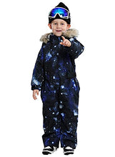 Load image into Gallery viewer, SNBOCON Kids Waterproof Colorful One Piece Coveralls Ski Suits Snowsuits Winter Jumpsuits Snowboarding (120cm,UNV)