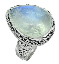 Load image into Gallery viewer, YoTreasure Rainbow Moonstone Ring Solid 925 Sterling Silver Gemstone Jewelry