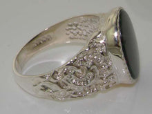 Load image into Gallery viewer, Gents Solid 925 Sterling Silver Natural Bloodstone Mens Mans Signet Ring - Size 12 - Sizes 6 to 13 Available