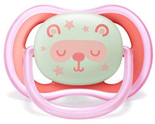 Load image into Gallery viewer, Philips AVENT Ultra Air Nighttime 6-18 Months Pacifier, SCF376/44, Pink, (Pack of 4)