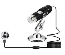 Load image into Gallery viewer, USB Microscope,1000x Magnification Endoscope, 8 LED USB 2.0 Digital Microscope, Mini Camera with OTG Adapter and Metal Stand, Compatible with Mac Window 7 8 10 Android Linux (Black)