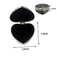 Load image into Gallery viewer, Small Jewelry Box Gifts for Her | Vintage Earring & Ring Gift Box - Antique Rosary & Trinket keepsake Gift Boxes in Heart Shape