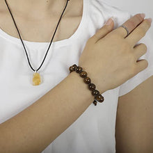 Load image into Gallery viewer, PERA PETRA Tiger Eye Bracelet - Crystal Bracelet for Women, Beaded Spiritual Bracelets for Men, 10mm Beads Natural Stone Macrame Bracelet, with Citrine Gemstone Necklace Gift