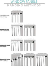 Load image into Gallery viewer, Lush Decor Blue Rosalie Window Curtains Farmhouse, Rustic Style Panel Set for Living, Dining Room, Bedroom (Pair), 108” x 54